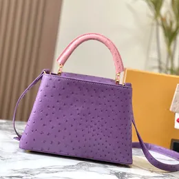 Devekuşu Tote Çanta Flep Tasarımcı Çantalar Renk E biriken Çanta Capusines BB Çanta Kadın Klasik Crossbody Bag Moda Omuz Çantaları Çanta Deri Tutma El Çantalar