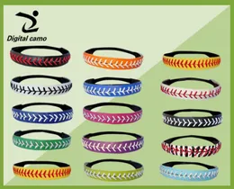 selling Softball Baseball Hair Bands Leather Headband Women Elastic Head Bands Headwear Softball Patchwork Headbands Hair Claw2415281