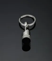 whole Promotional gifts Silver Metal Piston Car Keychain Keyfob Engine Fob Key Chain Ring keys rings de3761969537