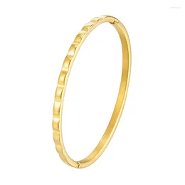 Bangle atacado de alta qualidade design exclusivo estéreo retângulo forma pulseira de aço inoxidável senhoras amor moda jóias presente