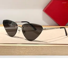 Solglasögon CT0399S Cat Eye Frame Alloy High Quality Lentes de Sol Mujer Luxury Brands Designer 2023 Trend för att sälja UV400