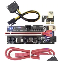 Computer Interface Cards Controllers Ver 010S Plus Pcie 009S With 6 Led Card Pci Express 1X To 16X Extender Adapter Gpu Riser Drop Del Dhj8Q