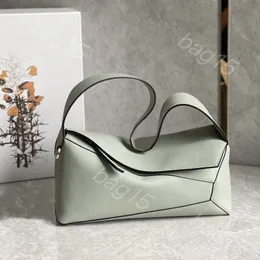 spegel pussel äkta läder handväska kärlek hobo underarmsäck 7a designer mjuk läder kuboid geometri axel ryggsäck stora kapacitet resor totes