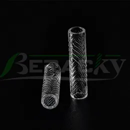 Beracky Sandblasted Hollow Quartz Pill 6mm*25mm Hot Smoking Quartz Pillars For Terp Slurper Blender Auto Spinner Quartz Banger Nails Glass Water Bongs Dab Rigs Pipes
