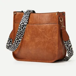 HBP Fashion Shoulder Bag Outdoor Women's Bag Leopard Print axelband PU Crossbody Bag