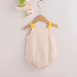 Rompertjes Zomer Baby Meisjes Sling Driehoek Klimjurk Meisje Mode Mouwloze Jumpsuit Romper Geboren Kleding