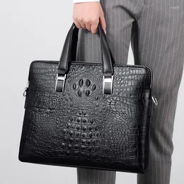 Bolsa de Duffel Yilian Crocodile Print Bolsa Men's Brethcase Business Business Bolsa de negócios 2023 Viagem de dois andares de dois andares