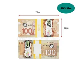 Novelty Games Prop Canadian Money 100S Canada Cad Banknotes Copy Movie Bill For Film Kid Play Drop Delivery 202 Dhi94
