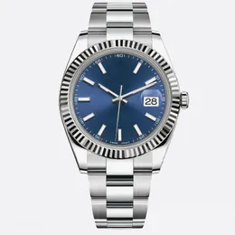 Luxuriöse Oyste 904L blaue Uhr, 36 mm 41 mm Gehäuse, mechanisches Herrenuhrwerk, Automatikuhren, wasserdicht, leuchtend, geriffelte Lünette, Designer-Diamant-Armbanduhr