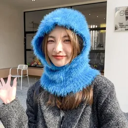 Berretto / Berretto con teschio Passamontagna in mohair Cappello Sciarpa Cappello Sciarpa invernale Versione coreana del ciclismo Protezione per le orecchie da neve Addensare il calore Berretto da sci 231118