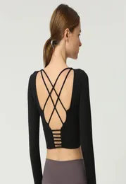 2020 neue Licht Unterstützung Strappy Sport-Bh Frauen Gitter Saum Yoga Gym Crop Top Bequeme Draht Büstenhalter Sport Femme Fitness weste4704009