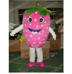 Desempenho morango mascote trajes dos desenhos animados carnaval hallowen palco desempenho unisex fantasia jogos roupa férias ao ar livre publicidade outfit terno