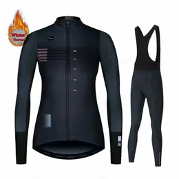 Комплект велосипедного джерси, одежда для сборной Испании, зимний флисовый комплект с длинными рукавами, женская термовелосипедная куртка MTB 231118