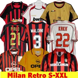 Milan 90 91 Retro Shirts Soccer Jerseys 95 96 97 Gullit 01 02 03 12 14 15 Maldini Van Basten Football Kaka Inzaghi 06 07 Pirlo Shevchenko Baggio Ac Milans Jersey