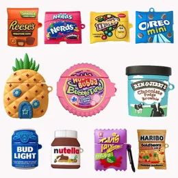 Hörlurstillbehör 3D Snack Candy Drinks Fodral för AirPods 3 2 1 Creative Bluetooth-hörlurar Söt silikonfodral för Airpods Pro Fodral funda J230420