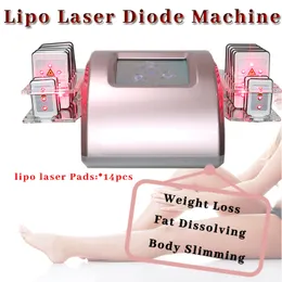 Dispositivo portátil da redução das celulites do comprimento de onda 635nm/650nm da perda de peso de lipolaser da máquina do emagrecimento do laser do diodo