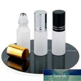 100 Pieces 5ml Frosted Glass Roll On Essential Oil Mini Perfume Bottle Vial Travel Empty Perfume