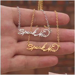 Chains Chains Taylor 1989 Necklace Stainless Steel Chian Speak Now Women Lover Accessories Gifts For Swiftie Fans Drop Delivery Jewelr Ots5E