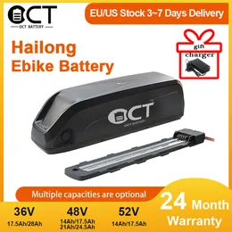 Genuine Hailong 48v Ebike Battery 36V 52V 19.2Ah 24Ah Panasonic Electric Bicycle Battery Pack for 350W-1500W Motor