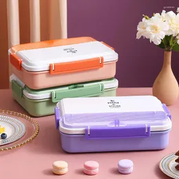 Geschirr-Sets 304 Edelstahl geteilte Lunchbox große Kapazität Speiseteller mit Suppenschüssel Wassereinspritzung Heizung 5 Fach Bento