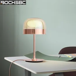 Lâmpadas de mesa Bochsbc Restaurante Equatorial Lamps de vidro Lampara moderno para quarto de jantar quarto de mesa de trabalho luminosas de mesa