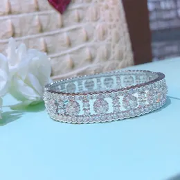 Ручная работа 925 стерлинговой серебряный браслет бриллиантовые вечеринки браслеты браслеты для женщин свадебных свадебных доступных