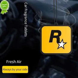 Car Fragrance R Star Pendant Air Freshener Car Rear View Hanging Long-Lasting Aromatherapy Fragrance Tablets Car Deodorization