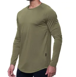 lu Männer Heißer Verkauf Yoga Outfit Sport Langarm T-Shirt Herren Sport Stil Enge Training Fitness Kleidung Elastisch Schnell Trocknend Tragen Sie neu Schlank und schlank