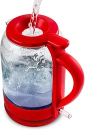 Elektryczny czajnik z gorącej wody 1 5 litrów szklanki borokrzemianu temperatury cieplnej