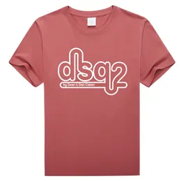 Icono DSQ2 DSquared2 DSQ D2 Camisas impresas para hombre T COMAS DE MANDA CLASICA TENDA DE MODA DE MASA PARA SIMPLE CALLE DSQ 803