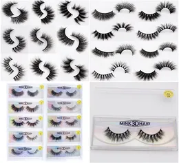 3D FUAX Mink Eyelashes återanvändbara frans Hela 5D Curl Natural Looking False Lashes Full Strip Soft Individual Fake Eyelash i Bul8176001