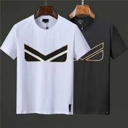 Camisetas masculinas 2023 Camiseta masculina de verão masculino masculino e feminino de alta qualidade BLA Eye Print Simples top solto redondo NE confortável e resmatado