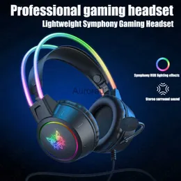 Handy-Kopfhörer, Gamer-Headset mit Mikrofon, professionelles Mikrofon-Surround-Super-Base-RGB-Hintergrundbeleuchtung, PC-Gaming-Kopfhörer mit Kabel YQ231120