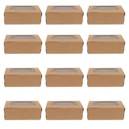 Wyjmij pojemniki Kraft Papier pudełko żywność przenoszenie obudowy panny młodej cajas para fresas czekolada