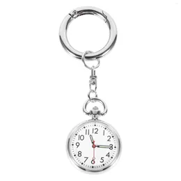 Pocket Watches Student Form Kids Digital Watch Brooch Stainless Steel Child Key Chains Men