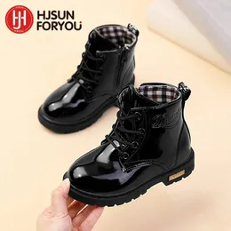 Stiefel Winter Kinder Schuhe PU Leder Wasserdicht Plüsch Stiefel Kinder Schnee Stiefel Marke Mädchen Jungen Casual Stiefel Mode Turnschuhe 231120