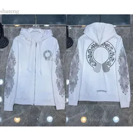 Magliette Designer Uomo Chrome Winter Heart Felpa con cappuccio Ch Giacca a maniche lunghe Cappotto allentato Felpa con cappuccio Donna Hip Hop Chromees Hearts Zip Up 6je S 797 7