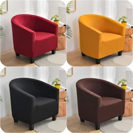 Chair Covers Solid Tub Sofa Cover Stretch Single Club Housses Fauteuil Slipcovers For Living Room Elastic Armchair Protector