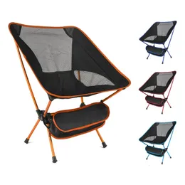 Meble obozowe Podróż Ultralight Składane krzesło Superhard High Lad Camping Portable Beach Pirecing Foteg Finding Narzędzia 231120