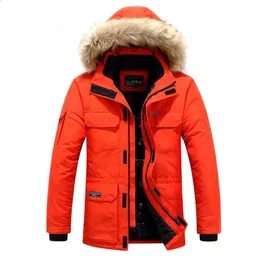 Mens Jackets Men Parkas Coat Windbreaker Big Pockets Wholesale Winter Thicken Fur Hooded Jacket Overcoat Keep Warm Male 231118