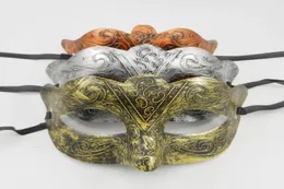 Greek Man Eye mask Fancy dress Roman warriors Costume Venetian masquerade party Mask wedding mardi gras dance favor gold silver co5195469