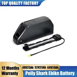 60V 20Ah Polly Shark Ebike Battery 52V 48V 25Ah 36V 35Ah 1000W 1200W Polly Down Tube Fat Tire Electric Bike Battery