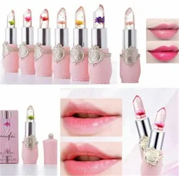 Rossetto trasparente a forma di fiore gelatina che cambia colore Rossetto impermeabile idratante caldo che cambia colore a lunga durata Rossetto 6 colori Nuovo