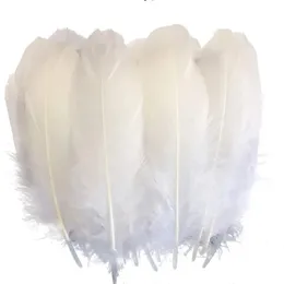 Andra evenemangsfestförsörjningar White Goose Nagoire Loose Feather 57 "1318cm gåsfjädrar för hantverk Klädtillbehör Fjäder för smycken som gör Plumas 231118