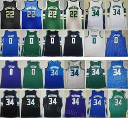 Team Basketball Damian Lillard Jersey 1 Man City Giannis Antetokounmpo 34 Khris Middleton 22 Shirt Earned For Sport Fans Statement Embroidery Black Blue White
