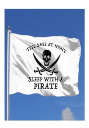 海賊旗のある睡眠3x5ftバナー100dポリエステルの鮮やかな色高品質2つの真鍮Grommets1830973