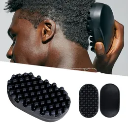 Spazzole per capelli uomo nero Spazzola per arricciare in gomma Strumento per parrucchiere pettine arricciacapelli portatile lavabile e durevole