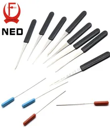 NED Hochwertiges 12-teiliges Falt-Pick-Werkzeug, gebrochener Schlüssel, entfernen, automatisches Schlosser-Werkzeug, Schlüssel-Auszieher-Set, Schloss-Hardware-Griff, DIY-Werkzeuge9449018