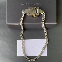 Chokers alyx kahraman zinciri kolye erkek ve kadın çiftler metal toka 9sm hip hop yüksek kaliteli nehir bağlantı bilezikleri 230419