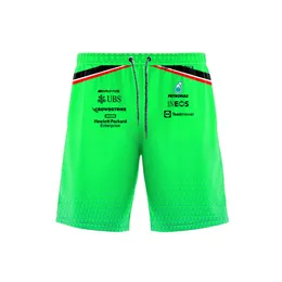 Short shorts de verão calça esportiva de moda ao ar livre amantes de esportes Extreme Motor a vapor casual Green Petronas Co Team Beach Pant 230419